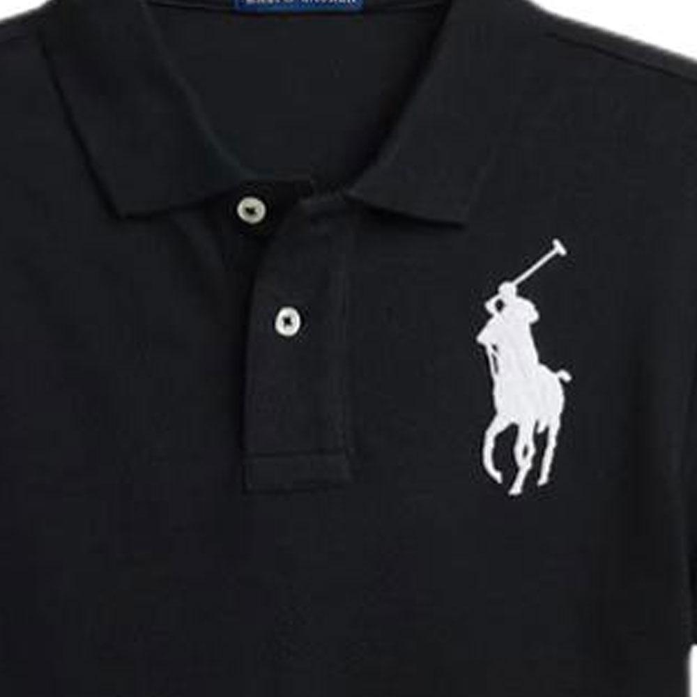 Рубашка поло Polo Ralph Lauren с вышивкой логотипа, с коротким рукавом, детские топы, черная 323708861-111