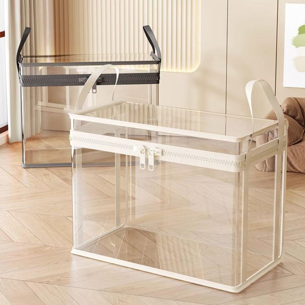 PVC Stuffed Toy Storage Box Large Capacity Plush Toy Storage Bag Portable Doll Organizing Bag Home