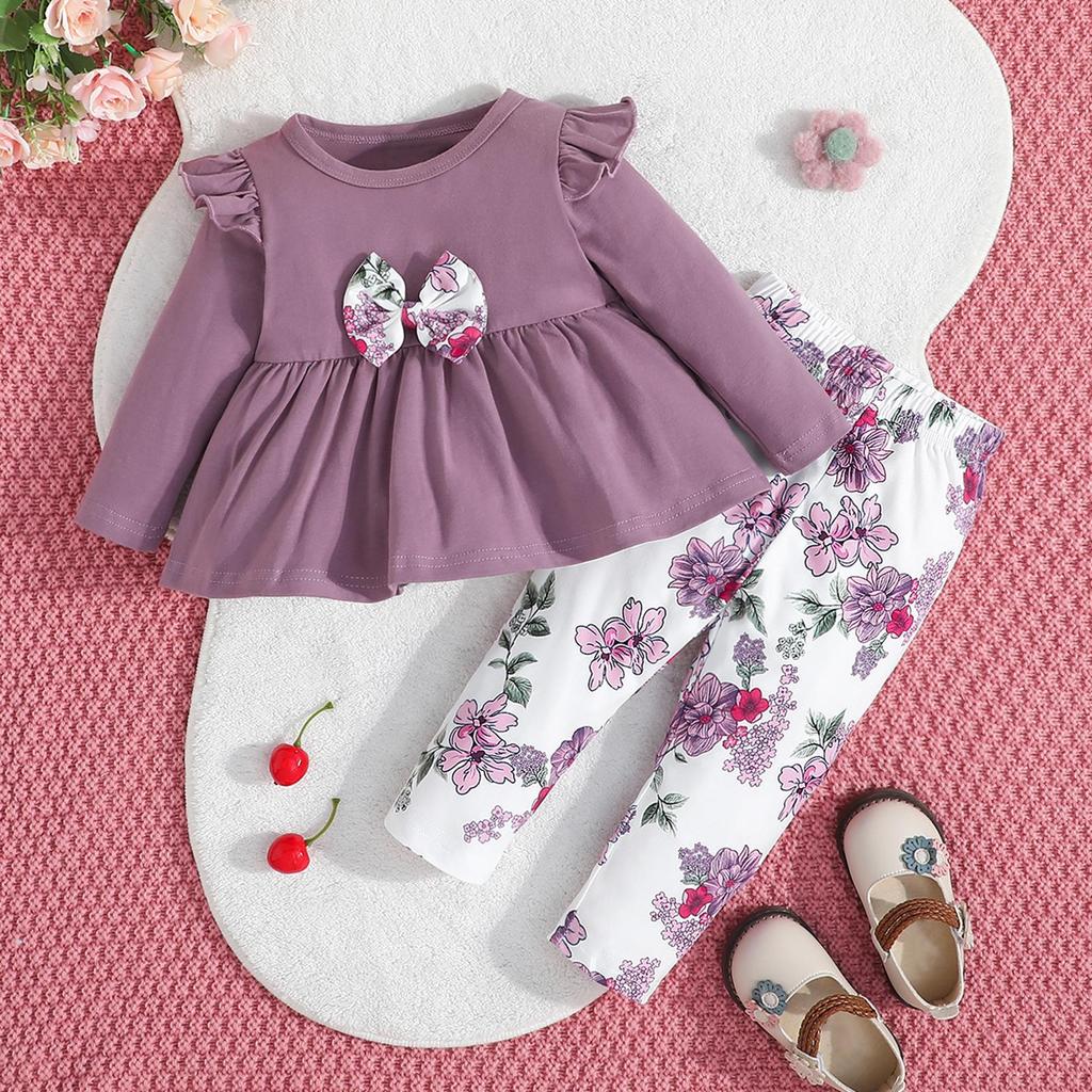 Одежда для маленьких девочек, осенне-зимняя одежда для папиных девочек, одежда для новорожденных, кружевной комбинезон с длинными рукавами и рюшами, штаны, комплект с повязкой на голову