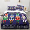 Nutcracker Christmas Tree Star Bedding Set  Duvet Cover Set 3D Print Comforter Cover Bedclothes for Boy Girl Bedding Sets Decor