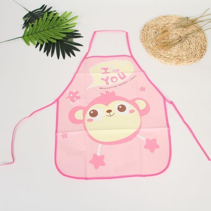 1-10Pairs Children’s Waterproof Sleeve Apron CartoonDesignEVA Bib Lightweight Anti-Stain for Eating and Drawing Baby Craft Apron