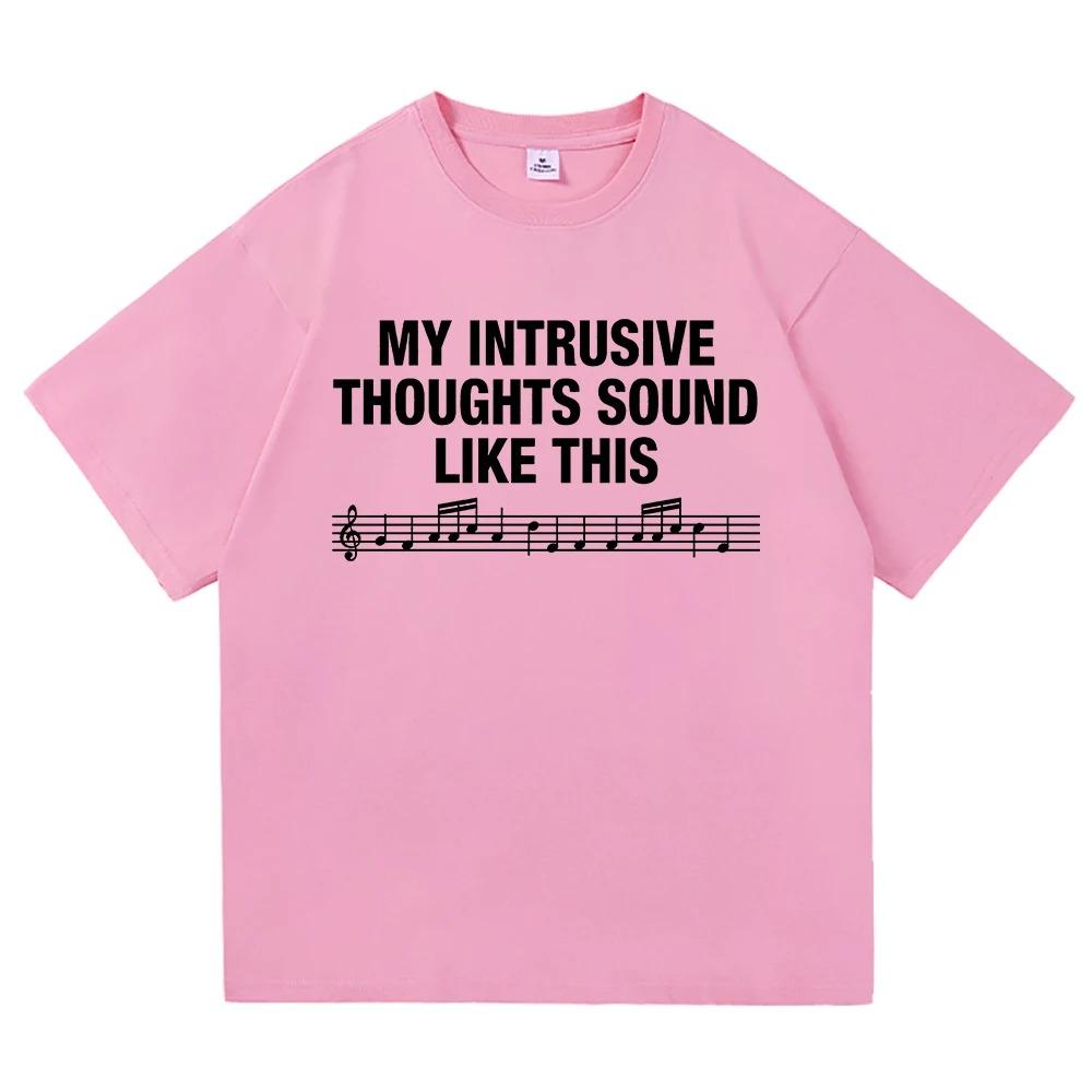 My Intrusive Thoughts Sound Like This T Shirt ROSALÍA Lux Berghain Letter Graphic Men Women Oversized TShirt Cotton Tees Shirts