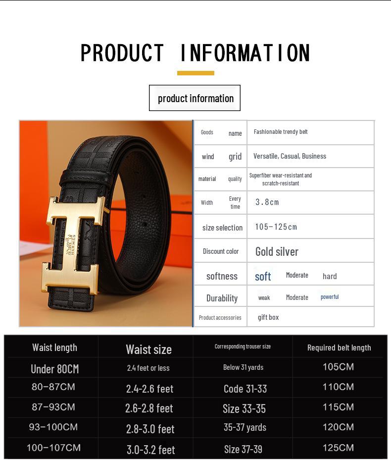 Мужской ремень 2025 года из ретро-кожи с автоматической пряжкой - Модный дизайн для молодежи