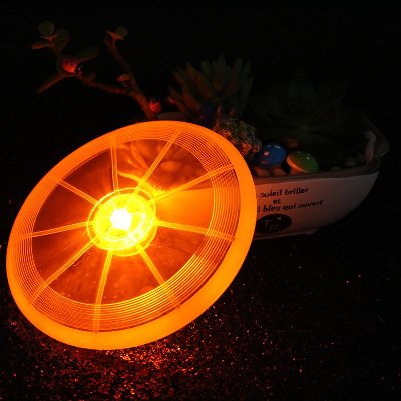 Durable Modern Luxury Outdoor Interactive Dog Toys Eco-Friendly Light-Up Waterproof PU Electric Flying Disc Glowing LED Disc