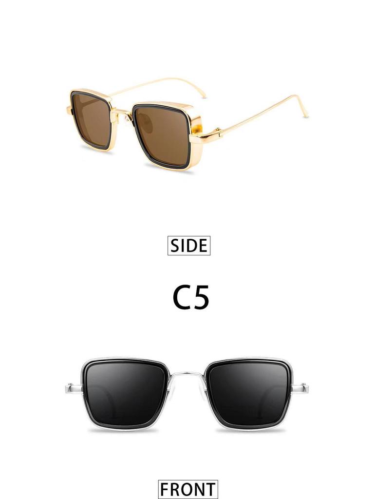 2025 Trendy Retro Metal Square Men's Sunglasses - UV Protection, European & American Style