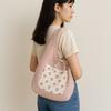 Fairy Bowknot Vest Bag Large Capacity Canvas Tote Bag Casual Floral Plaid Shoulder Bag  Outdoor