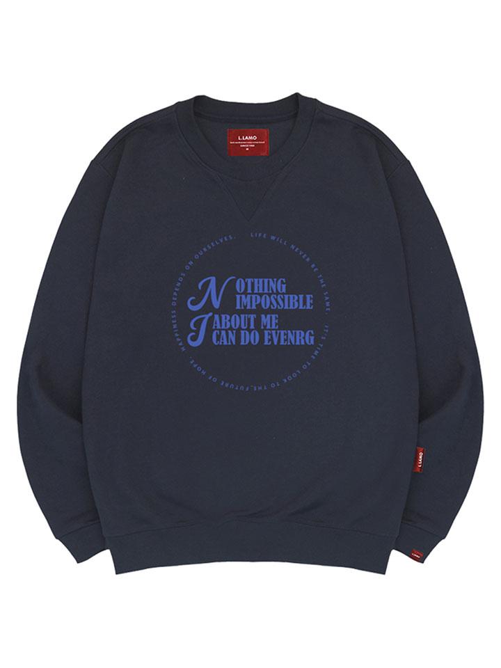 Свитшот Ellamo Nothing Impossible Унисекс Большой Размер S~4XL (Тип B)
