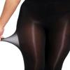 Глянцевые прозрачные колготки большого размера с высокой талией - Смесь нейлона и спандекса