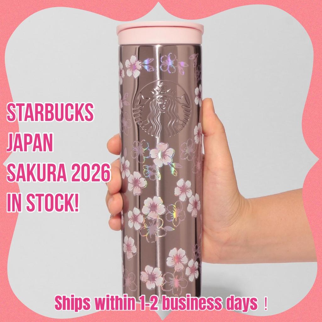 Starbucks Япония SAKURA 2026 Нержавеющая бутылка 16 унций 473 мл Цвет вишневого цвета
