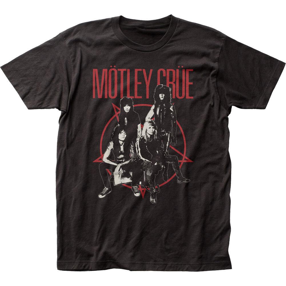 Motley Crue Group T Shirt Mens Licensed Rock N Roll Band Retro Tee New Black