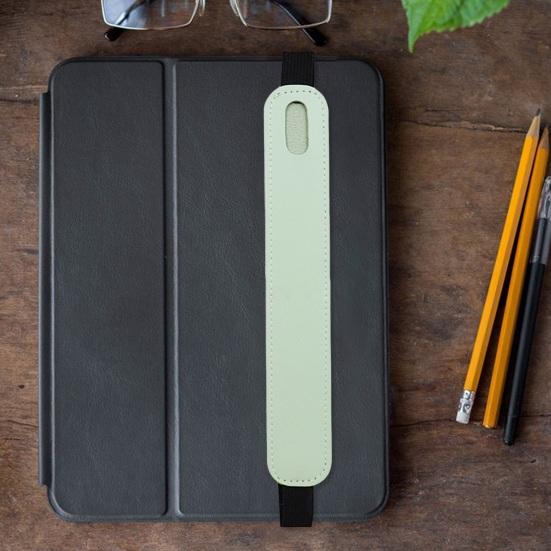 Чехол для стилуса из гладкой искусственной кожи, прочная строчка, эластичная лента, легкий, портативный, защитный держатель для стилуса, карман-рукав для хранения ручки в блокноте