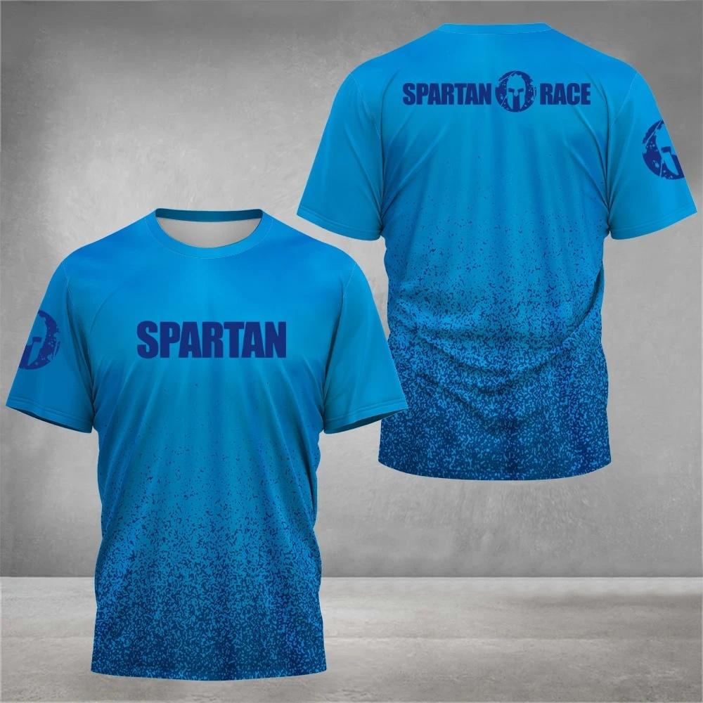 Футболка с круглым вырезом и коротким рукавом в стиле Spartan Race с модным принтом для повседневного ношения и занятий спортом