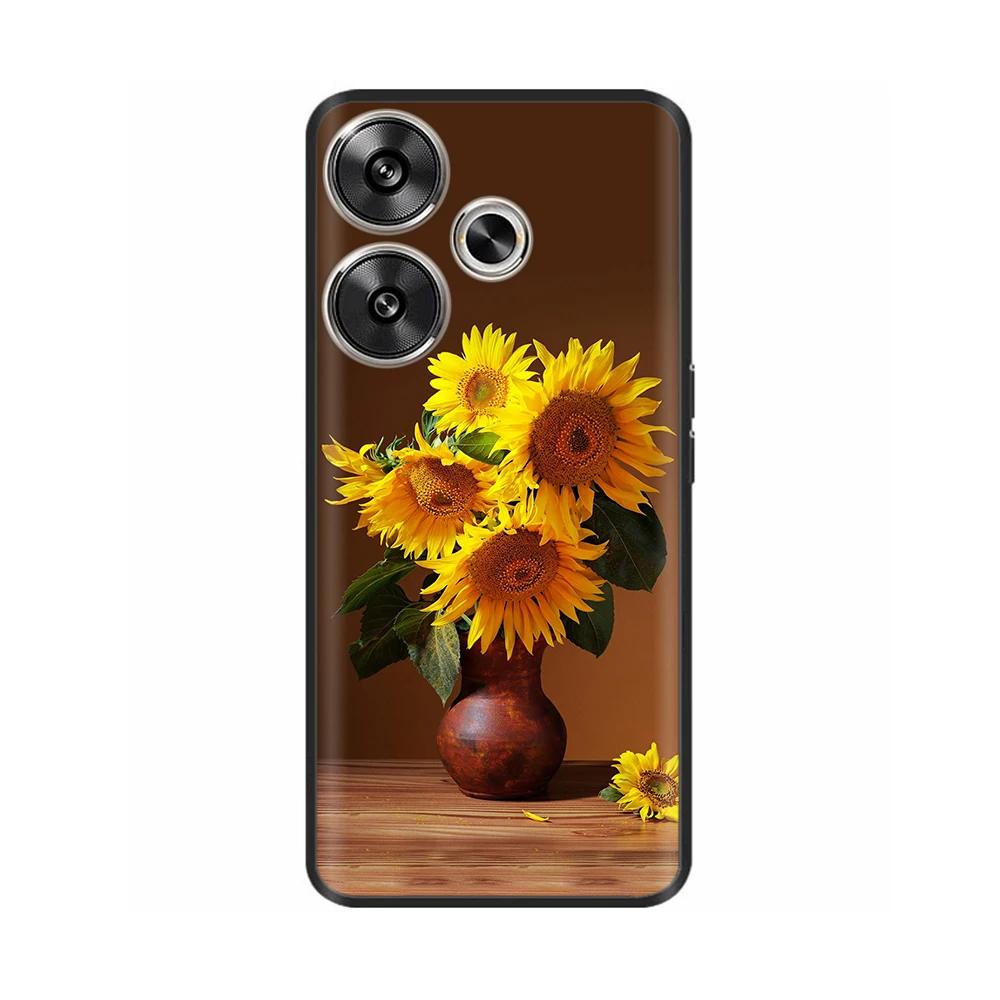 Черный силиконовый чехол для Xiaomi Redmi Turbo 3 Чехол Turbo3 Мягкий ТПУ Сумка для телефона Задняя крышка для Xiaomi Poco F6 Pro Чехлы Fundas Coque