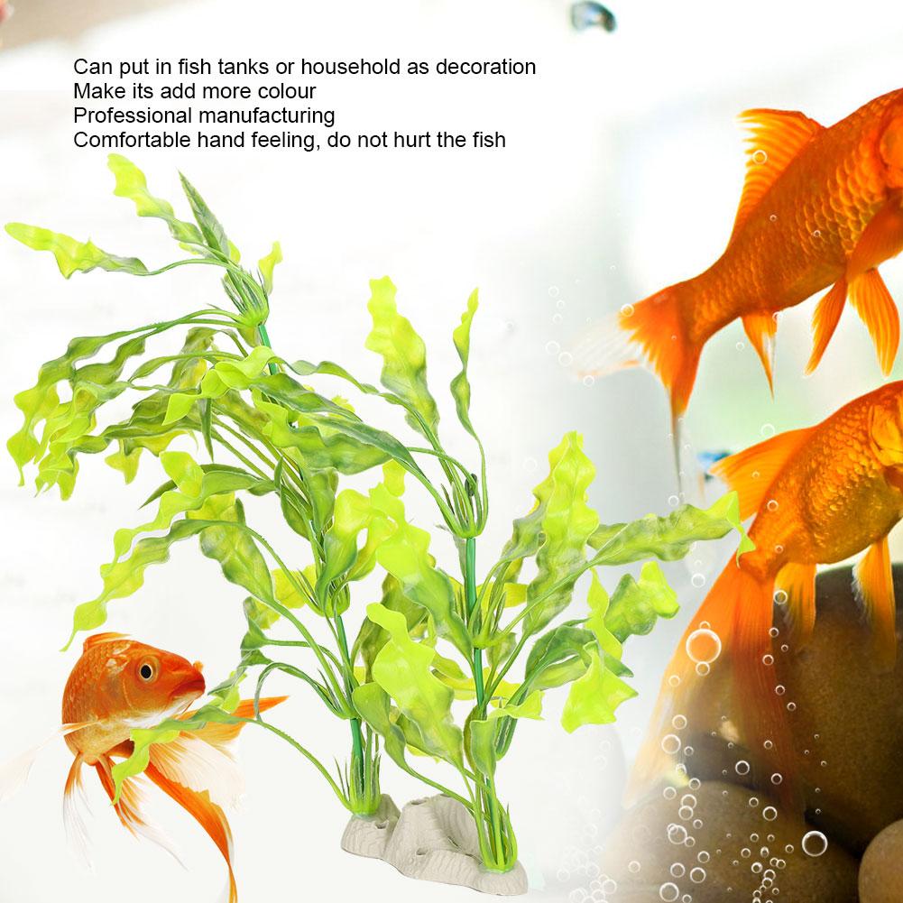 Пластиковые Аквариумные Имитация Водорослей Искусственные Водные Растения Аквариумы Ландшафтное Украшение с Белым Основанием7945 Ламинария