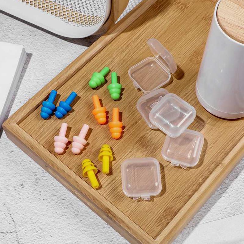 5/10Pairs Silicone Ear Plugs Colorful Earplugs Boxed Package Reusable Noise Reducing Ear Protector Props Home Daily Supplies ZYF