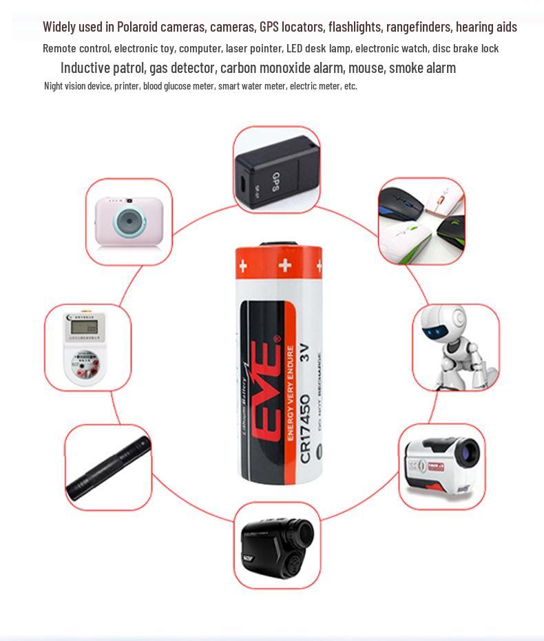 Батарея EVE Lithium CR17450 3V для счетчиков воды/электроэнергии, расходомеров, ОЗУ, ПЛК
