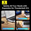 Baseus Двойной USB-C Хаб к HDMI-совместимому 4K 30 Гц Для Thunderbolt 3/4 40 Гбит/с USB 3.0 Type C ХАБ SD TF Для MacBook Pro Air USB Хаб