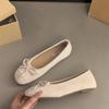 French Small Fragrant Silver Single Shoes Women's Shoes Spring and Autumn 2025 New Summer Flat Small Red Gentle Evening Shoes
