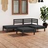 Day and Night - Day and Night Garden Furniture Set 5 Pieces Solid Pine Wood Black