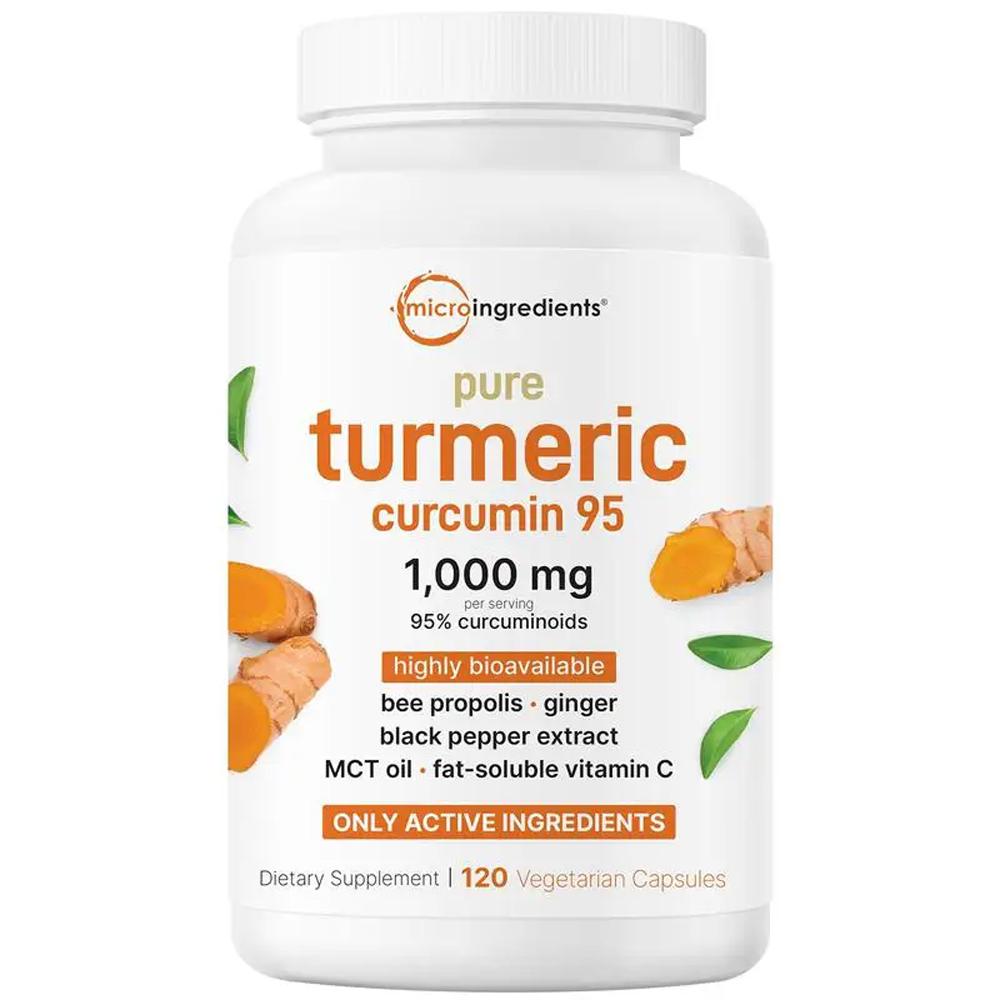6-in-1 Turmeric Curcumin Complex 1000mg 120 Veggie Capsules Dietary Supplement