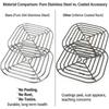 304 stainless steel air fryer rack, a replacement crispy plate for FN101 and FN103 2.5-4 quart glass air fryers, upgrading airflow.