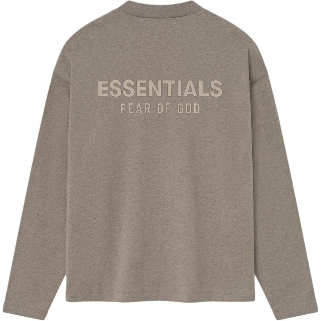 Fear of God Essentials SS25 25 ВЕСЕННЯЯ КОЛЛЕКЦИЯ DROP1 Классическая футболка с круглым вырезом Удобная мужская футболка с длинным рукавом С длинным рукавом 125SP254203F