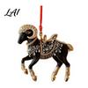 Portable Animal Pattern Pendant 2D Acrylic Sheep Keychain Lamb for Car Rearview Mirror Hanging Ornament Backpack Bag Charm Home Decor Cute