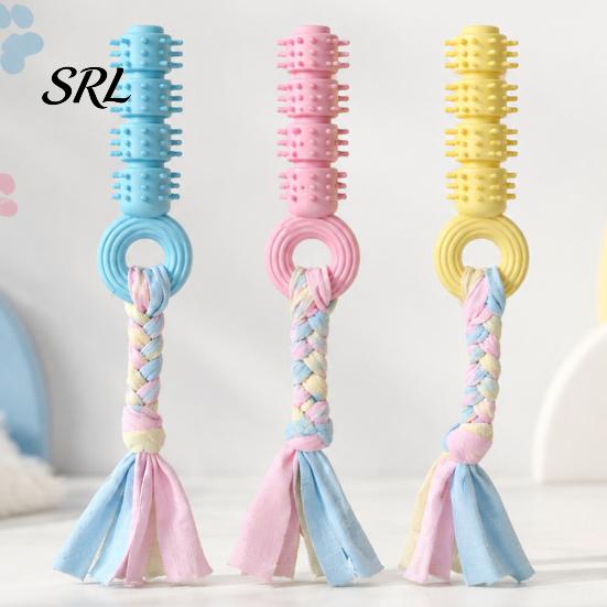 Dog Dental Health Toys Spiky Chew Toy with Cotton Rope, Pet Molar Stick Toy, Interactive Indoor Games for Small Medium Dogs Teeth Cleaning Stress