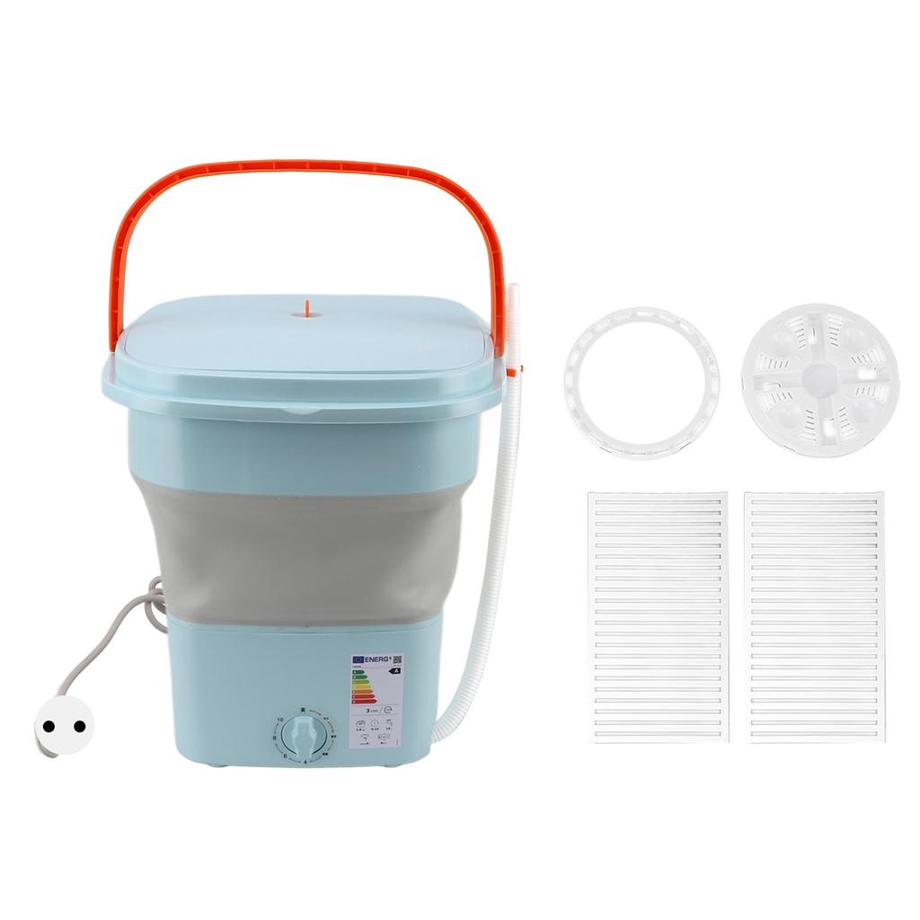 16L Portable Washing Machine with Soft Spin Function Drain Pipe 65W Fully Automatic Portable Washer