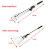 Adjustable Garden Leaf Rake Alloy Telescopic Hoe Grass Tool Multi Toothed Metal Rake for Deciduous