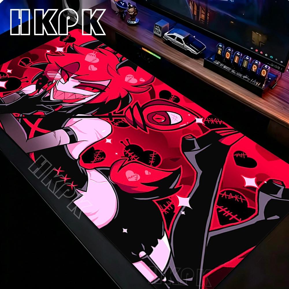 HD Print XXL Anime Gaming Mouse Pad Rug Hazbin Hotel Game Computer PC Accessories Tabletop Keyboard Pads Coaster Gamer Carpet