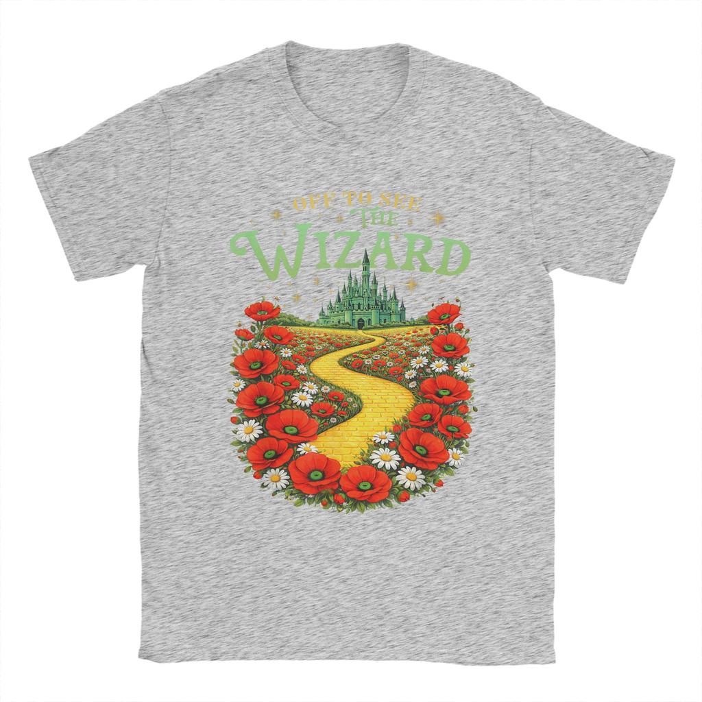 Yellow Brick Road Tee Wicked Off to See Wizard T Shirt Summer Leisure T Shirts Unisexs Cotton ONeck Oversize Tees Short Sleeves
