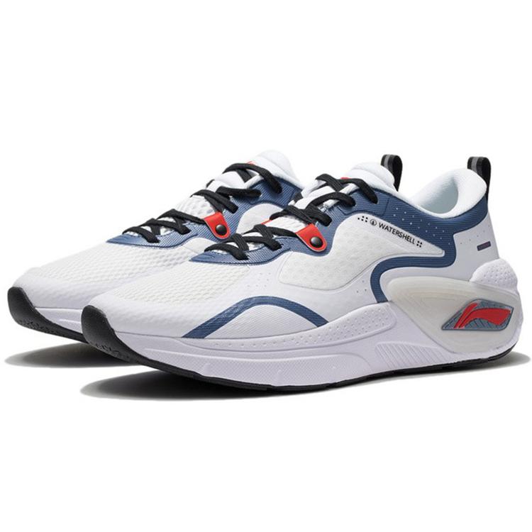 Li Ning Амортизирующие, Износостойкие Низкие Повседневные Кроссовки Мужские Бело-Синие AGLR331-5