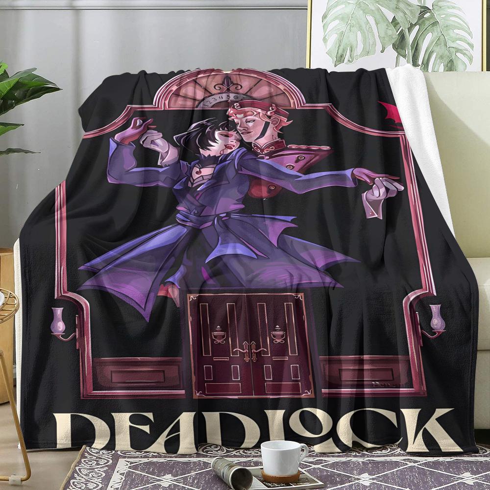 D-Deadlock Throw Soft Flannel Throw Summer AC Blanket Lightweight Cool Nap Blanket for Sofa Bed Couch Travel