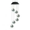 Solar Powered Gradient Color Wind Chime Light With Hummingbird Butterfly Design LED Garden Decor Outdoor Ambient Lighting