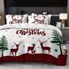 Мягкий Дышащий Пододеяльник и Наволочки Модный Классический Популярный Уютный Комплект Постельного Белья с Принтом Оленей Мягкий Пододеяльник D Снежинка