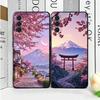 Японский Розовый Вишневый Гора Фудзи Мягкий Чехол для Телефона для Samsung A17 A37 A57 A16 A26 A36 A56 A15 A25 A35 A55 A14 A24 A34 A54 A13 A23