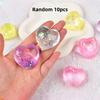 5/10 Pieces Of Maltose Aurora Heart-Shaped Stress Relief Balls, Slow Rebound Aurora Glitter Squeeze Heart, Holiday Photo Pr