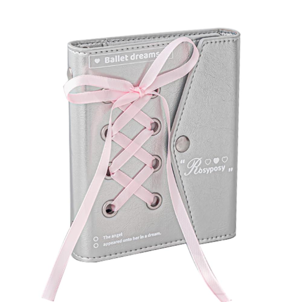 ПУ Кожа Балеткор Книга Сердце Лента Блокнот Записная бумага Бант Карманная книга Учеба