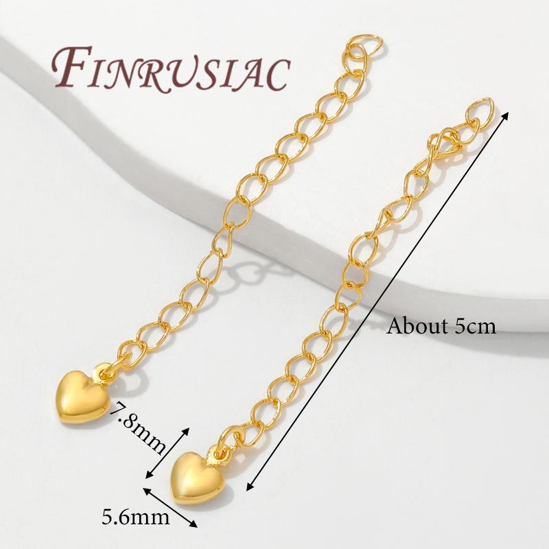 10-20pcs 18K Gold Plated 5cm Extension Chain For Jewelry Making,Necklace Extender,DIY Connectors For Bracelets Accessories