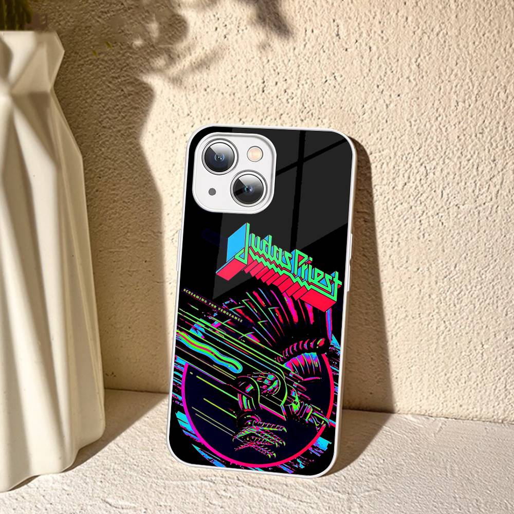 Band J-Judas P-Priest Tempered Glass For Iphone 14 13 12 11 Pro Mini XS MAX 14Plus X XS XR Fundas