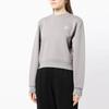 Women's Adidas Sweatshirts Women's Gray Crew Neck Moderate Straight Fit