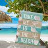 Xihomeli Морской Прибрежный Флаг Дома Отвези Меня На Пляж Винтажные Деревянные Флаги 28x40 Дюймов Двусторонний Мешковинный Фермерский Флаг для Двора для Лета Пляжа