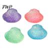 Stress Relief Gadget Mini Glitter Shell Squeeze Toy, Sugar Ball Fidget Soft Stretchy Transparent Ocean Sensory Toy Decompression
