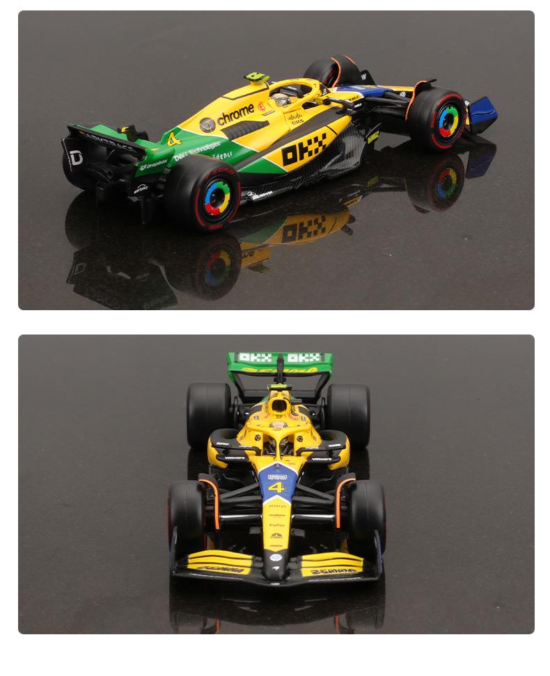 Ббураго 1:43 McLaren MCL38 2024 Гонка Формулы-1 Монако Модель сплавной машины
