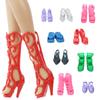 42 Item/Set Doll Accessories= Mix 8 Mini Dress + 10 Sandals Shoes + Lot 24 Pcs Accessories Playset Clothes for Barbie Doll