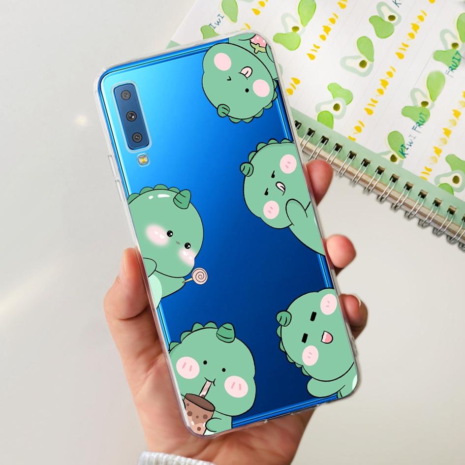 Силиконовый Чехол Для Samsung Galaxy A7 2018 Чехол A750 A750F Чехол Прозрачный ТПУ Модный Чехол Для Телефона Для Samsung A 7 2018 SM-A750F Fundas