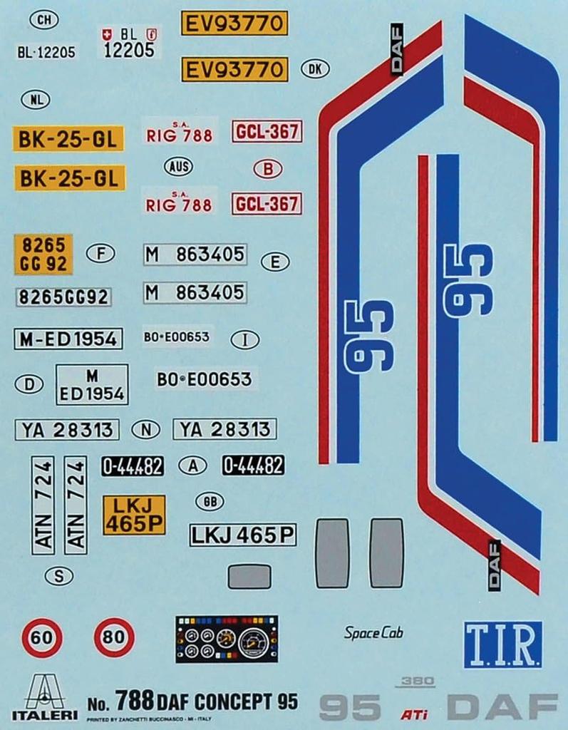 Italeri 788 1/24 DAF 95 Master Truck
