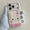 Корейский клетчатый чехол-кролик для румян на iPhone 17/16 Pro Max/15/14