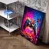 Colorful Neon Gamepad Canvas Painting Print Posters For Gaming Room Living 80s Retro Aesthetics Art Home Wall Decor Pictures